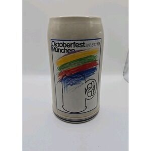 OKTOBERFEST MUNCHEN 1986 Stoneware Beer Mug Stein 1L Rastal Munich Germany Liter